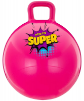 Мяч-попрыгун STARFIT GB-0401 45 см "SUPER", 500 гр, с ручкой, розовый (антивзрыв)