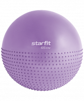 Фитбол полумассажный STARFIT GB-201 65 см, антивзрыв, фиолетовый пастель