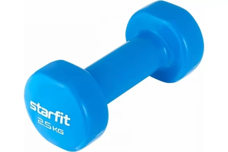 Гантель виниловая STARFIT DB-101 2,5 кг, синий