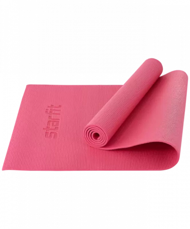 Коврик для йоги STARFIT FM-101 PVC 173x61x0,5 см, розовый 1/16