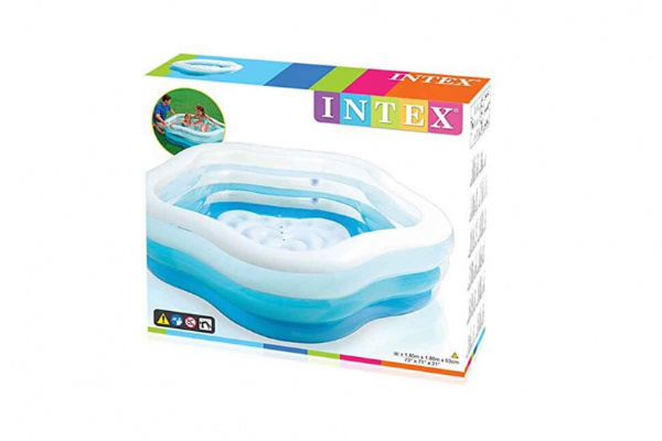56495NP Бассейн надувной "Summer colors pool", 185х180х53см