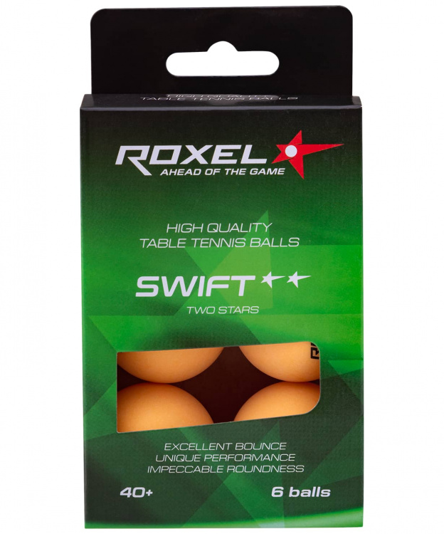 Мяч н/т Roxel 2* Swift, оранжевый (6шт.)
